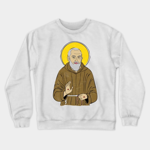 Padre Pio Crewneck Sweatshirt by moanlisa